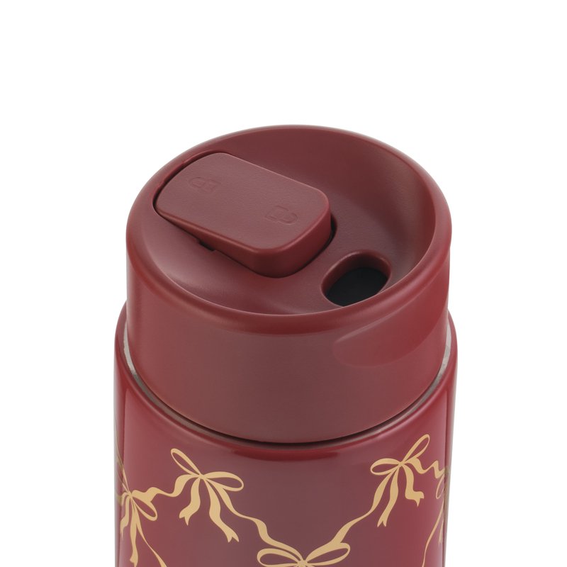 22 oz Stainless Steel Coffee Tumbler - Red Bows