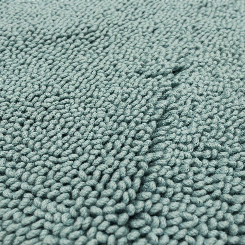 Non-Slip Cotton Bath Mat Runner - Glacier, 2' x 5' - Stain & Fade Resistant