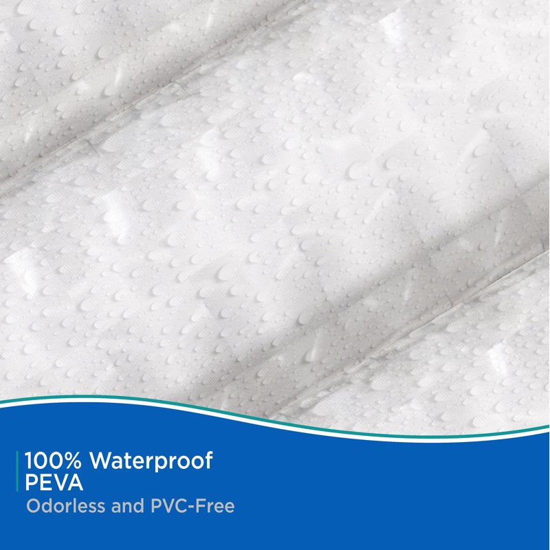 Kenney Medium Weight Embossed PEVA Shower Curtain Liner - Clear, 70x72 Inches Variation of THIS Listing
