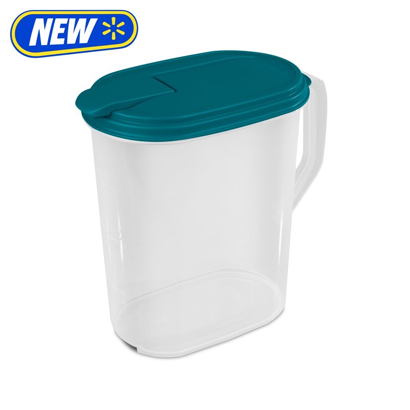 1 Gallon Oval Pitcher with Flip-Top Spout - 6 Pack, BPA-Free