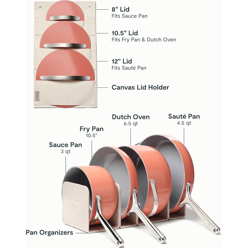 Ceramic Non-Stick Cookware Set - 12-Piece, Perracotta