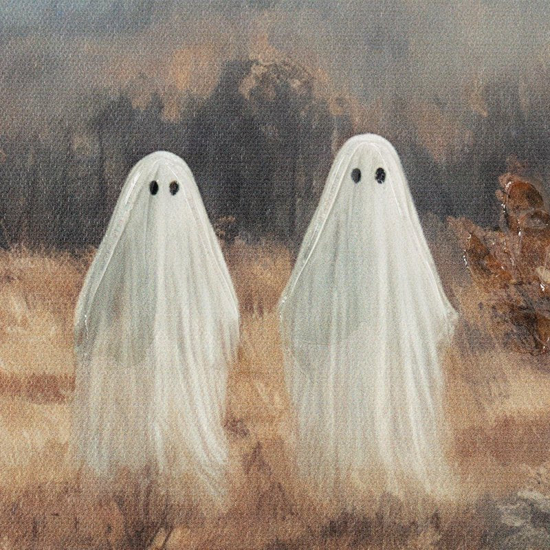 Halloween Framed Canvas Wall Art - Spooky 14x11 Decor for Home