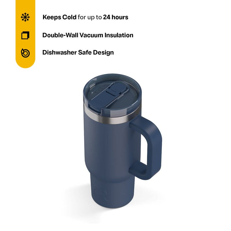 16 oz Leak-Proof Ceramic Lined Road Trip Tumbler - Navy