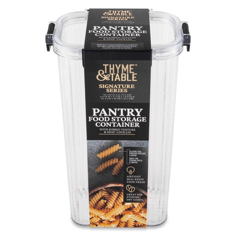 9.3 Cup Clear Ribbed Pantry Storage Container - 2 Pack