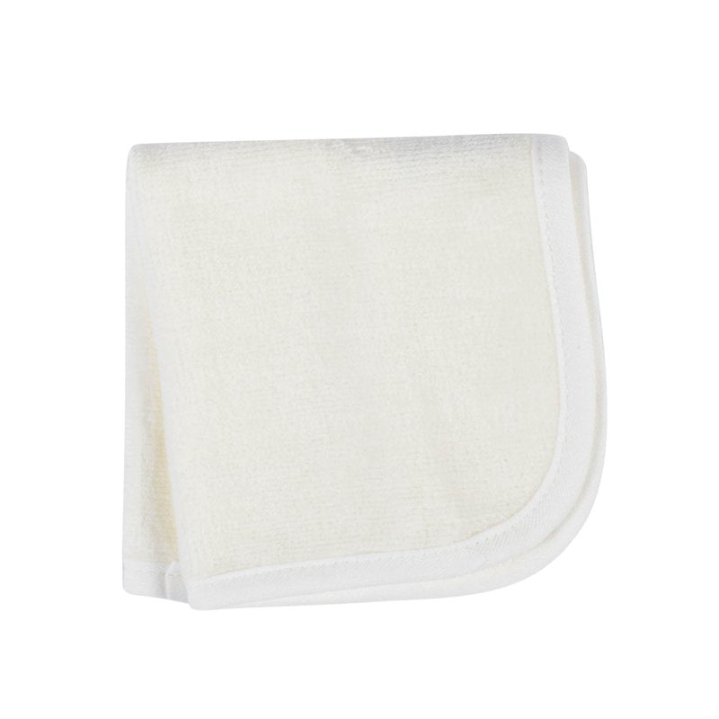 Unisex Baby Hooded Terry Velour Bath Towel & Washcloths Set - Blue, 4 Pieces