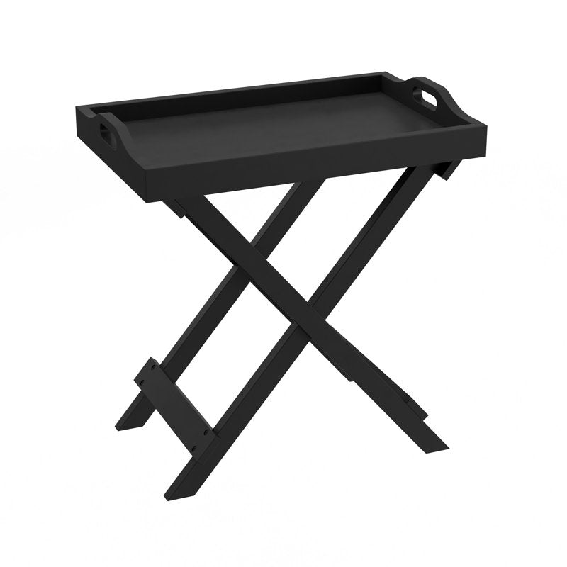 Folding End Table with Removable Tray - Multiple Colors