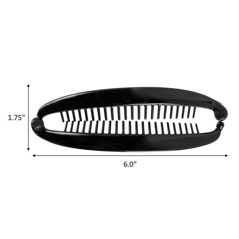 Large Banana Hair Clips - Set of 3 Comfortable Hair Combs for Thick Hair