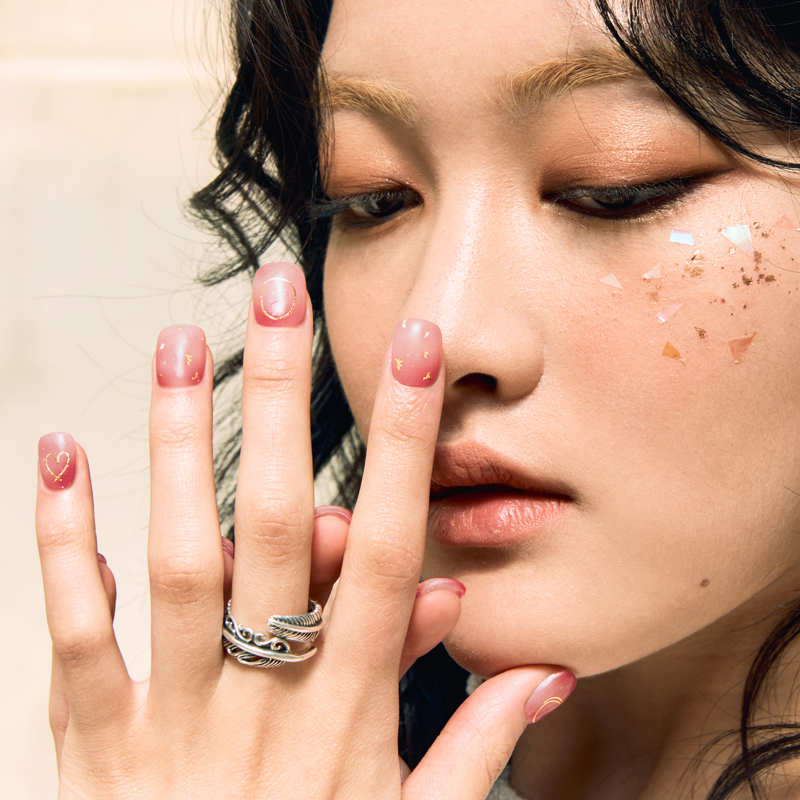 Semi-Cured Gel Nail Strips - Gem Nostalgia Long-Lasting Manicure