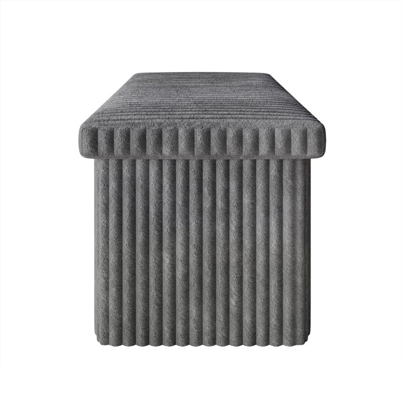 Upholstered Folding Storage Bench with Foam Seat - Multi-Purpose Design
