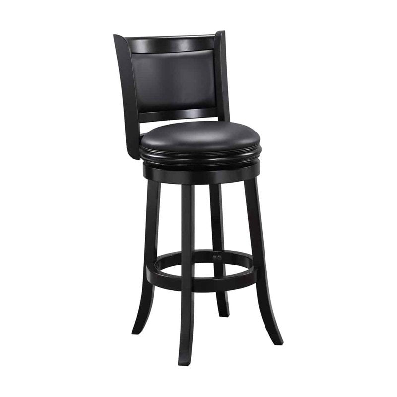 Swivel Bar Stool - Eco-Friendly Rubberwood - Ebony