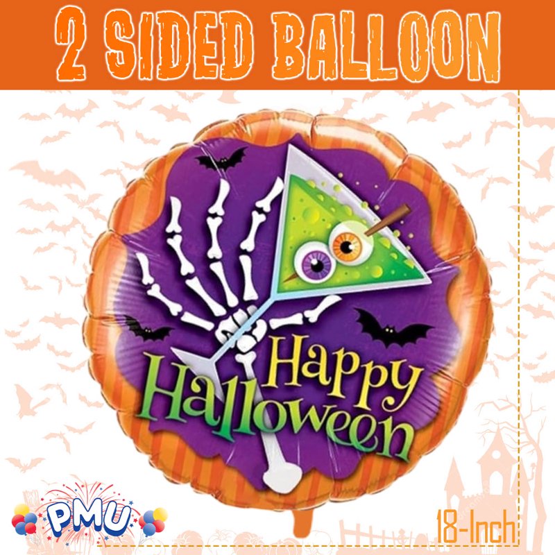 Scary Drink Halloween Mylar Balloon Pack - 18 Inch, 25 Pieces