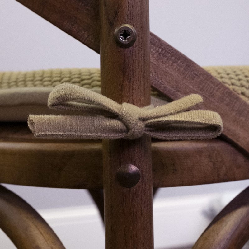 Memory Foam Honeycomb Non-Slip Chair Cushion Pad with Ties - 4-Pack Taupe