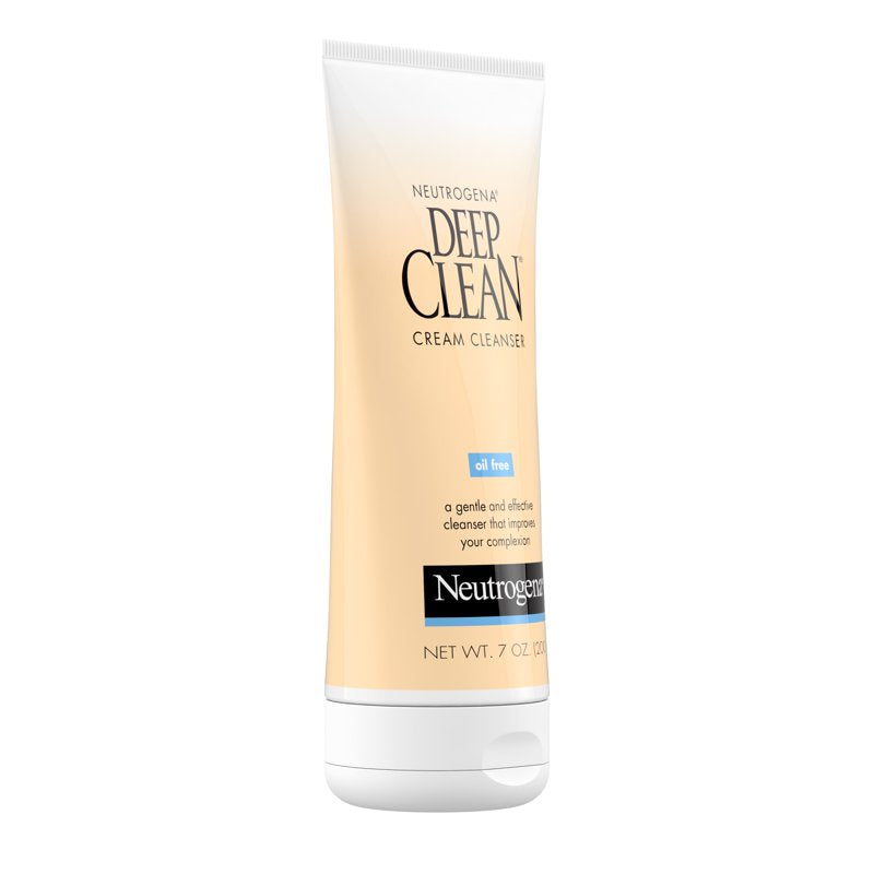Deep Clean Cream Facial Cleanser, Oil-Free Daily Face Wash, 7 fl. oz