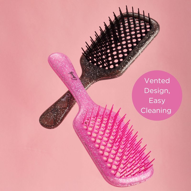 Vented Paddle Detangler Brush for All Hair Types - Pink