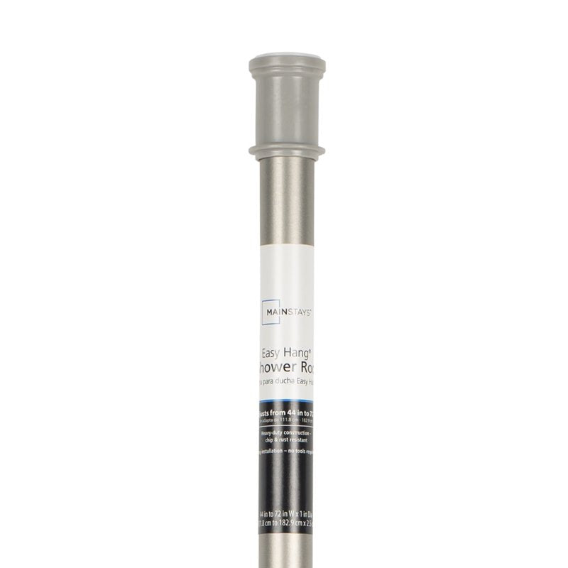 Adjustable Tension Shower Curtain Rod - 44 to 72 Inches Satin Nickel