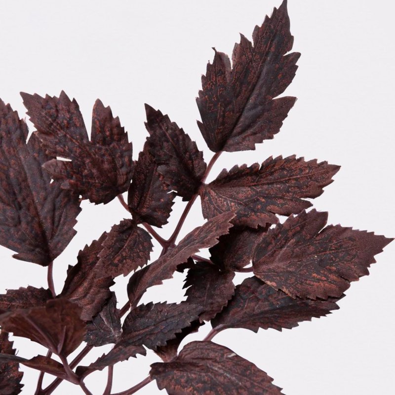 Halloween Decor K-A Artificial Maple Leaves Branches for Fall Vase Arrangements - Black, 45cm