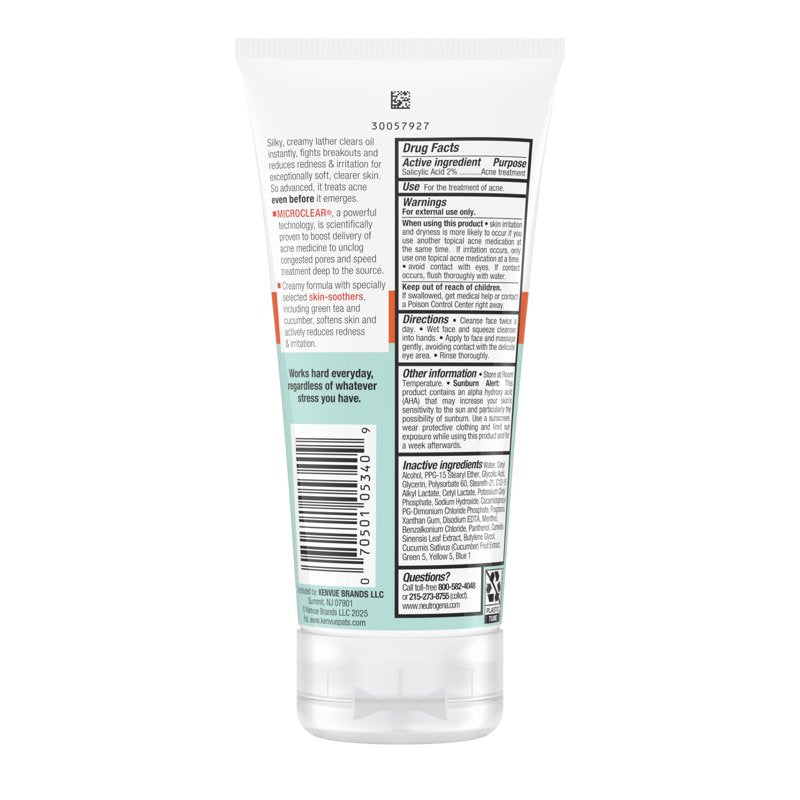 Oil-Free Acne Treatment Face Wash with Salicylic Acid 6 oz