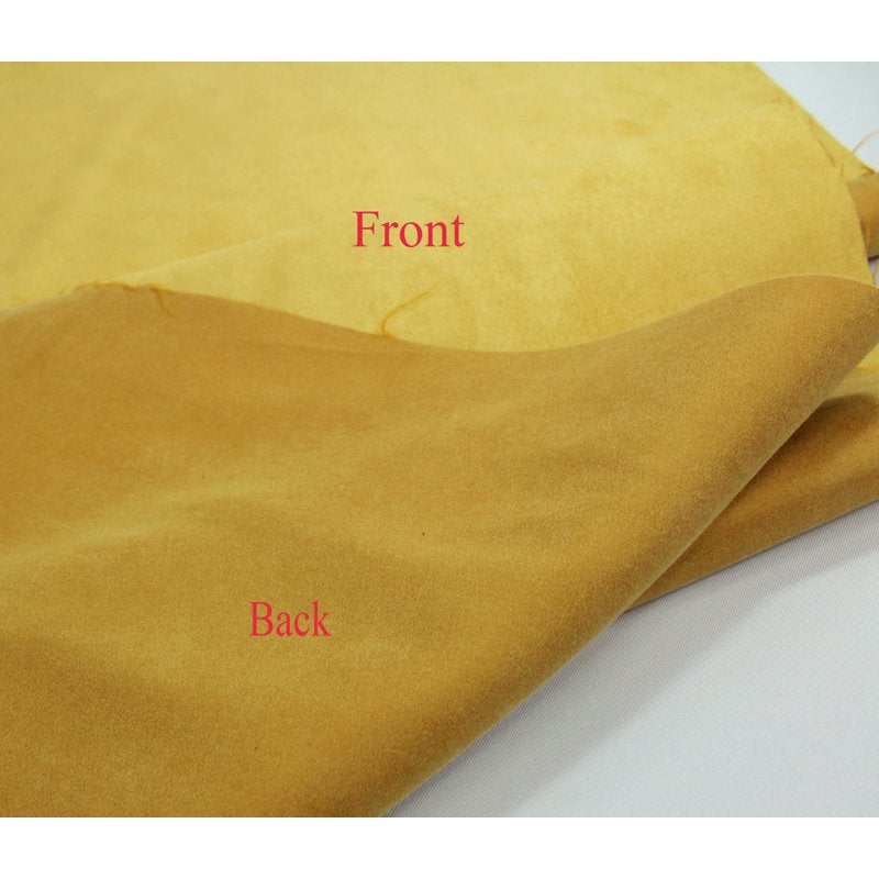 Mustard Microsuede Fabric by The Yard - 58-Inch Width Faux Suede for Upholstery & Apparel - Mybecca