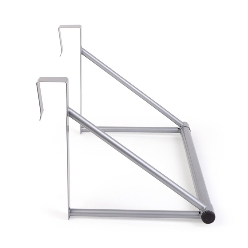 (2 Pack) Over-the-Door Hanging Organizer Rod for Closet - Silver, 17.9 in