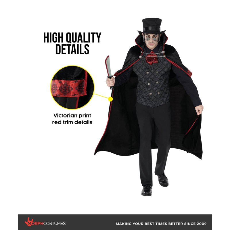 Mens Halloween Costume Jack the Ripper - Black Large, Variation L