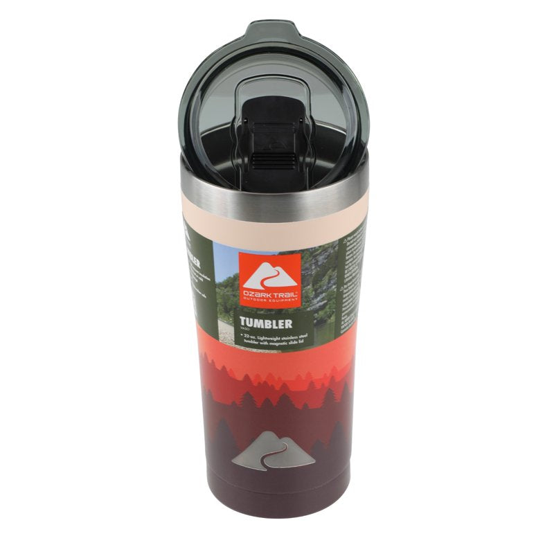22 oz Stainless Steel Travel Tumbler - Mountain Print