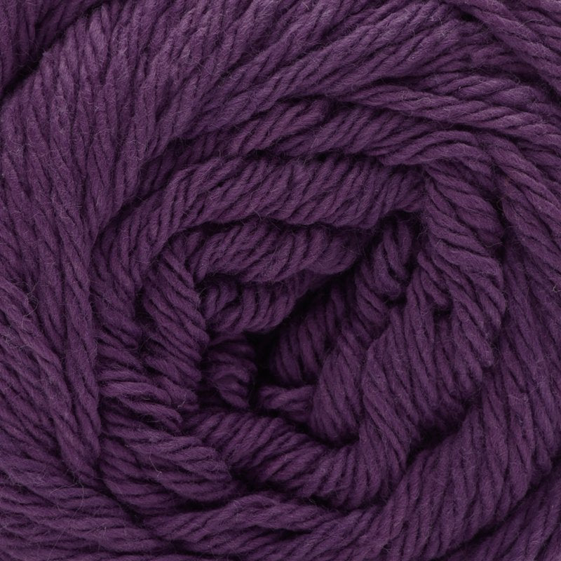 (3 Pack) Peaches & Crème Solid Cotton Yarn - Black Currant, 2.5oz / 70.9g, 120 Yards - Medium Weight