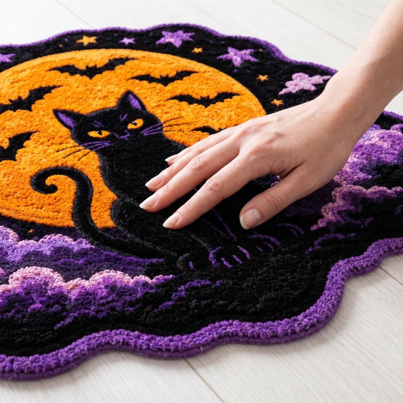Halloween Door Mat Festive Welcome Entryway Rug 23.62x15.74in - Non-Slip & Easy Clean - Variation of THIS listing