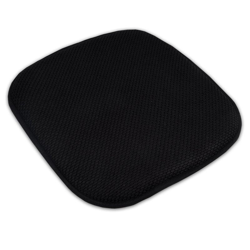 Memory Foam Chair Pads - Non-Slip Back, 16" x 16", 6-Pack - Black