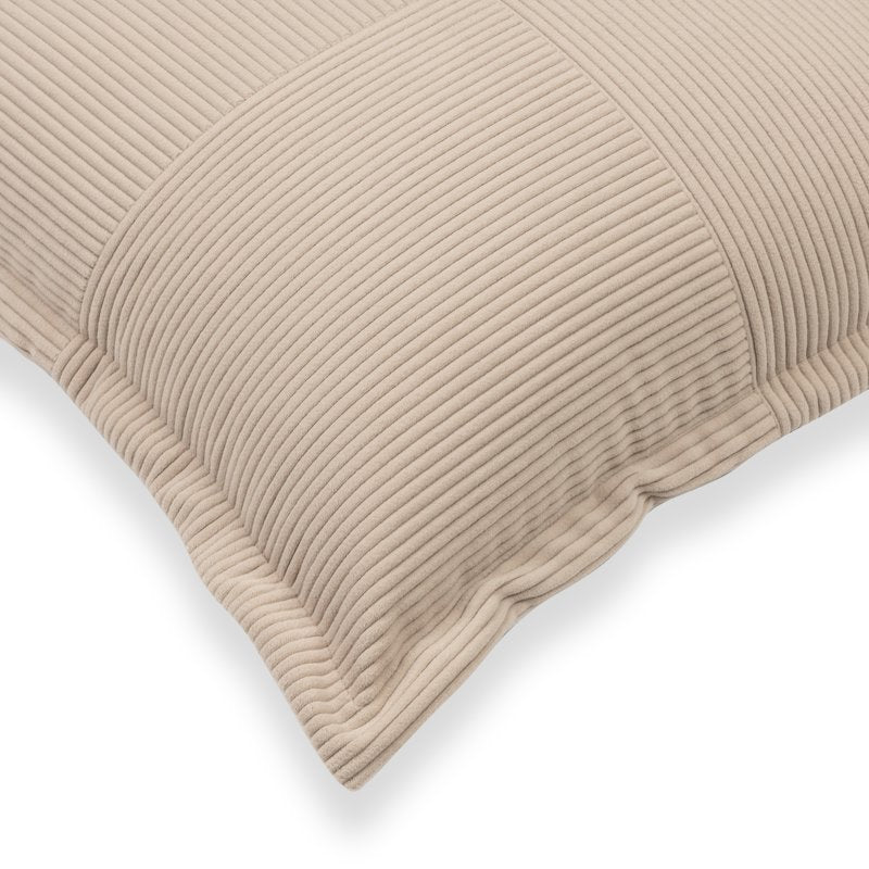 Decorative Pillow 18x18 Inches - Washed Stone Corduroy Velvet, Natural