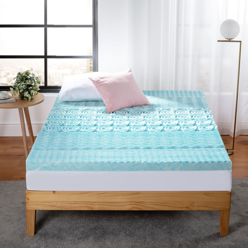 Full 3-Inch Green Tea Gel Memory Foam Mattress Topper - Zoned Support