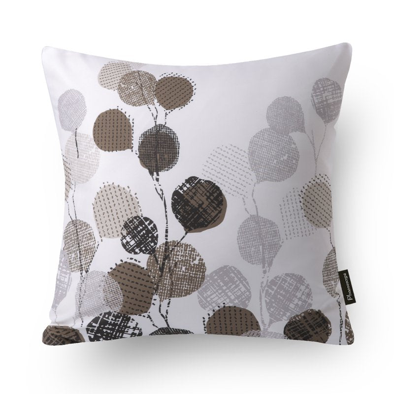 Decorative Velvet Throw Pillow Covers 18x18 Inches - Brown, Set of 2 - Hidden Zipper