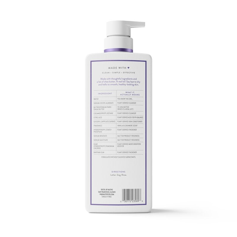 Moisturizing Body Wash with Shea Butter, Vanilla & Cashmere - 22 fl oz
