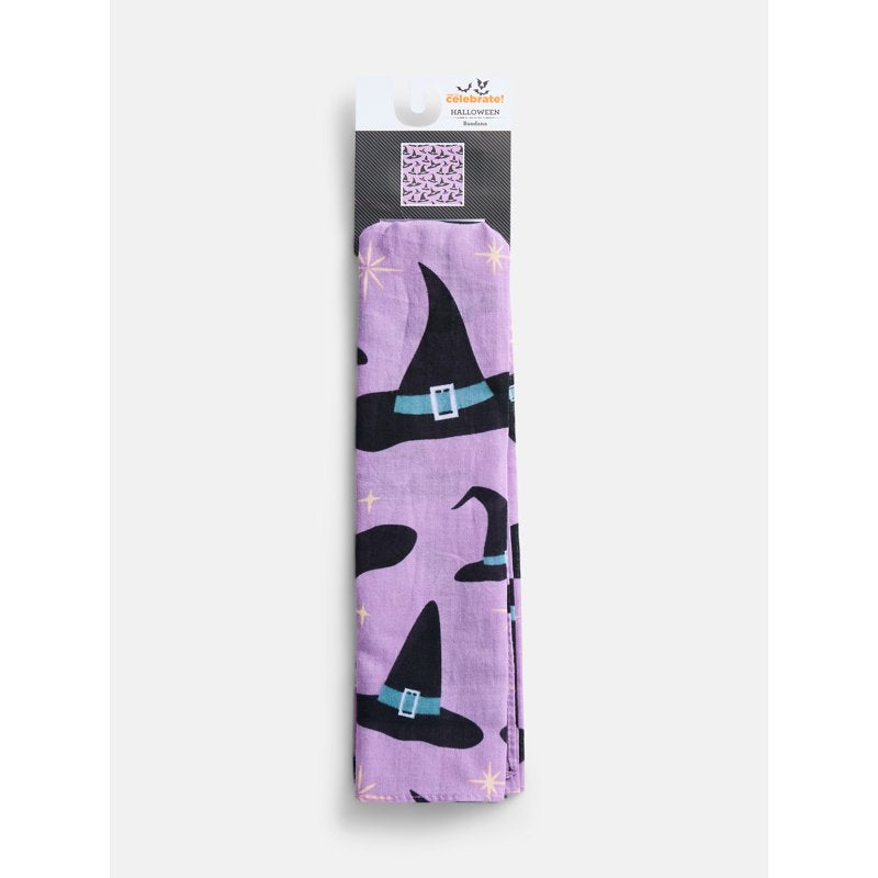 Halloween Women's Witch Hat Bandana - Purple, One Size, Cotton Accessory