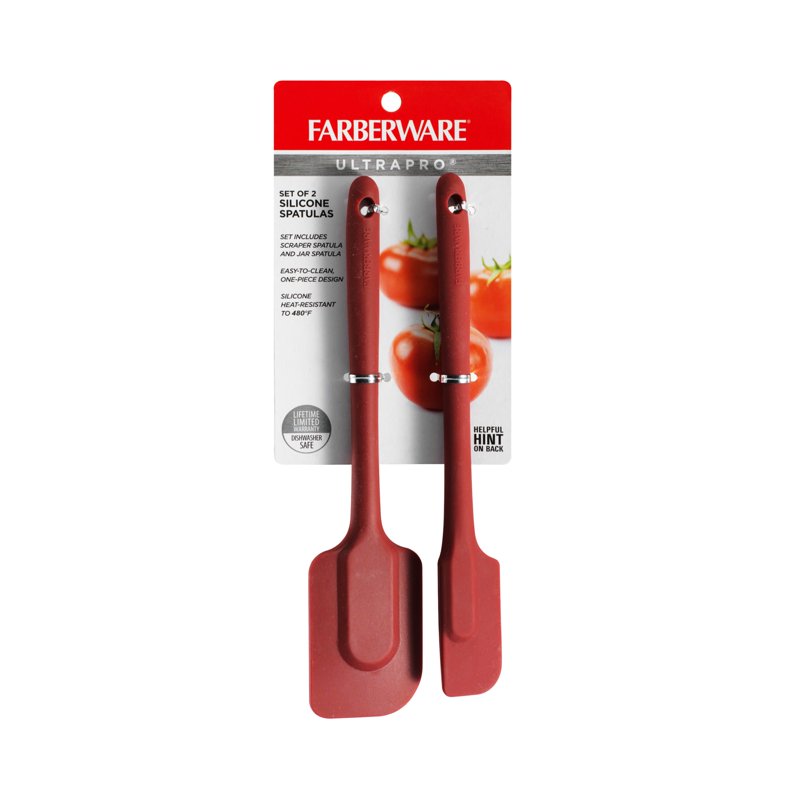 Silicone Spatula Set - 10 & 10.5 Inch, Heat Resistant, Red