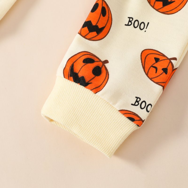 Baby Halloween Pumpkin Sweatshirt & Pants Set - Orange 4-5T