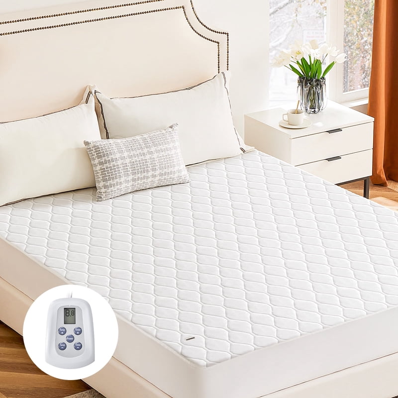King Size Electric Heated Mattress Pad with Dual Control, 10 Heat Levels, Auto Shut-Off