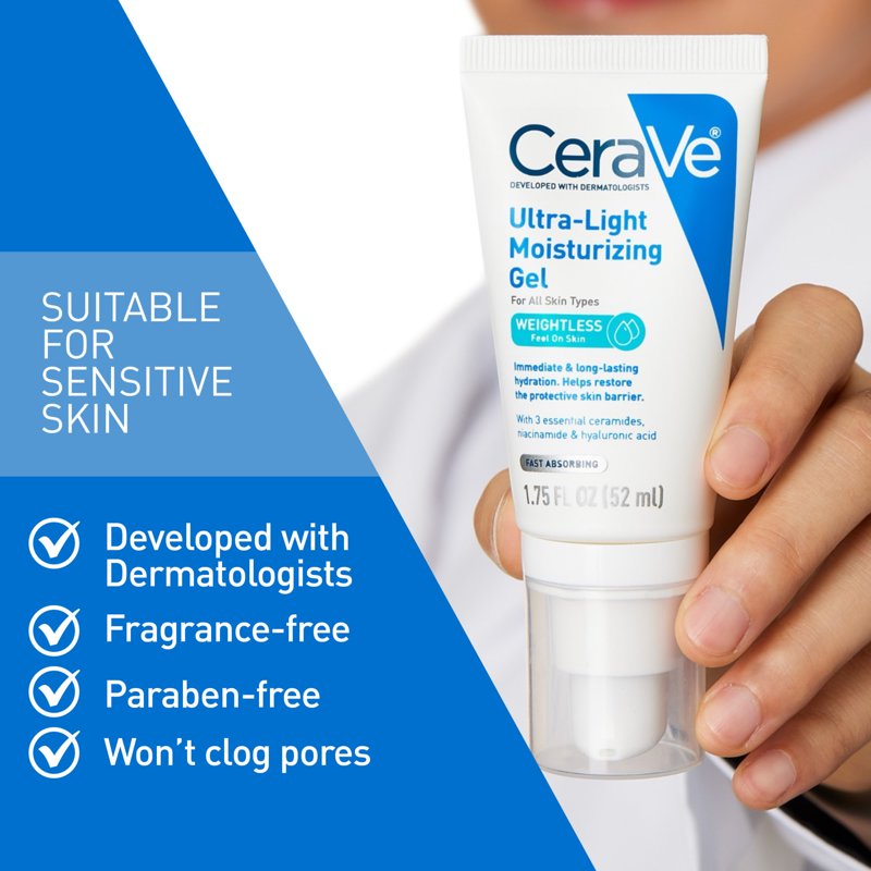 Ultra-Light Hydrating Gel Face Moisturizer with Hyaluronic Acid 1.75 fl oz