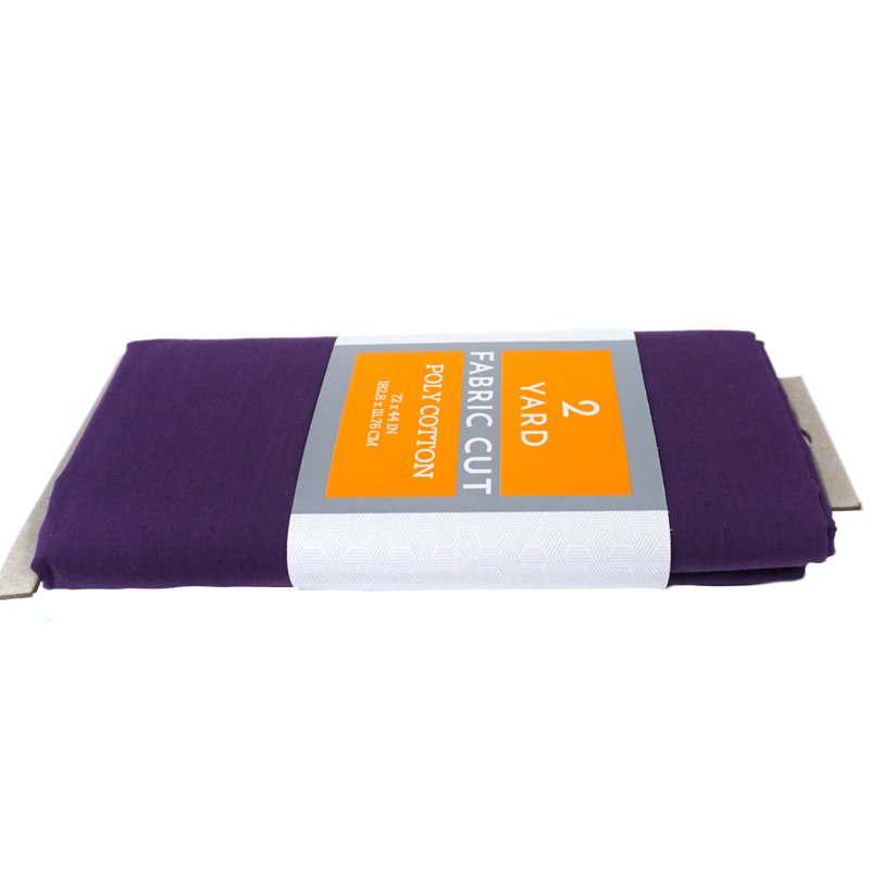 45-Inch Purple Quilting Poly Cotton Fabric - 2 Yards Cut for Crafts