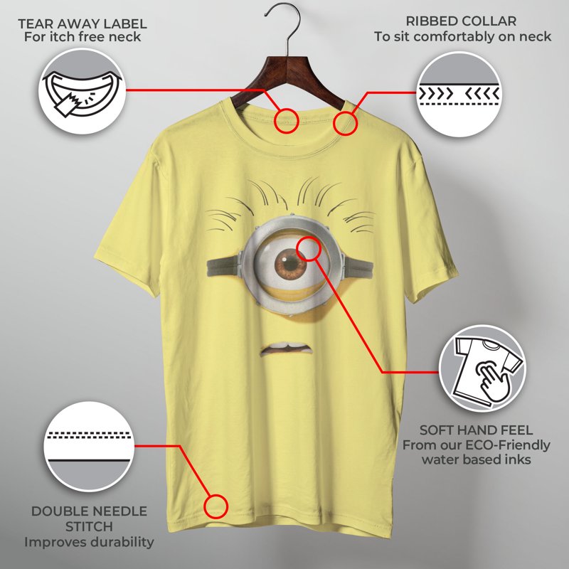 Men's Minions Despicable Me Banana Graphic T-Shirt XL - Costume Top