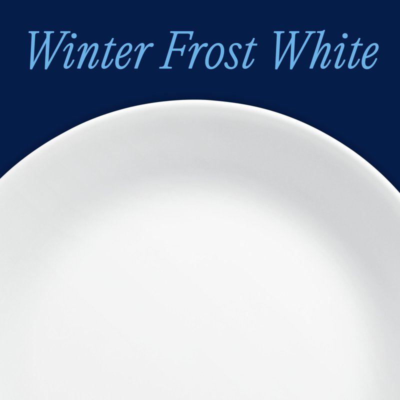 Winter Frost White Dinner Plate - 10.25 Inch Durable Glass