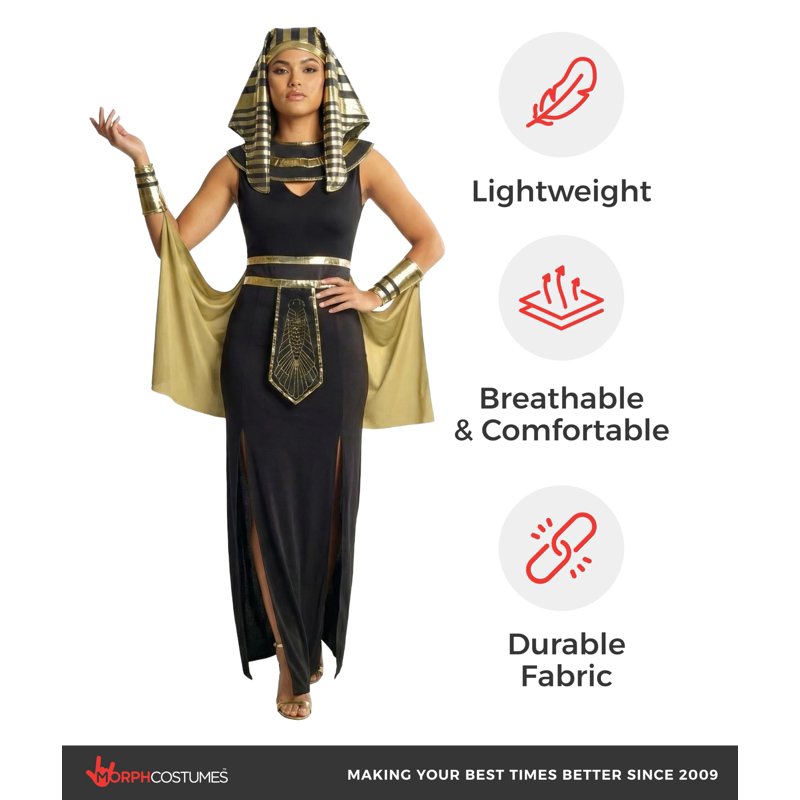 Women Cleopatra Costume XS Halloween Dress with Accessories - Egyptian Queen