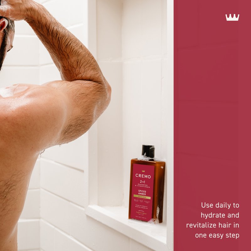 2-in-1 Men's Shampoo & Conditioner, Spiced Amber Scent, 16 fl oz