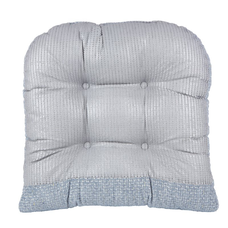 Tyson 17-Inch Non-Slip Dining Chair Cushion - Set of 2 - Delft Blue