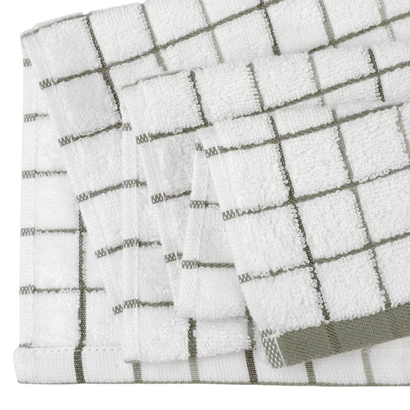 Grey Hand Towels 2 Pack - Soft Absorbent Bathroom & Kitchen Towels 14 x 28 Inches - Variation of THIS listing