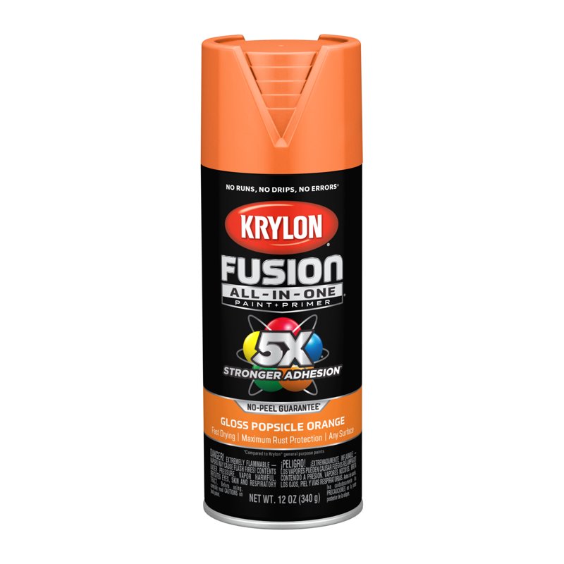 Gloss Spray Paint - Popsicle Orange - 12 oz - Krylon Fusion All-In-One