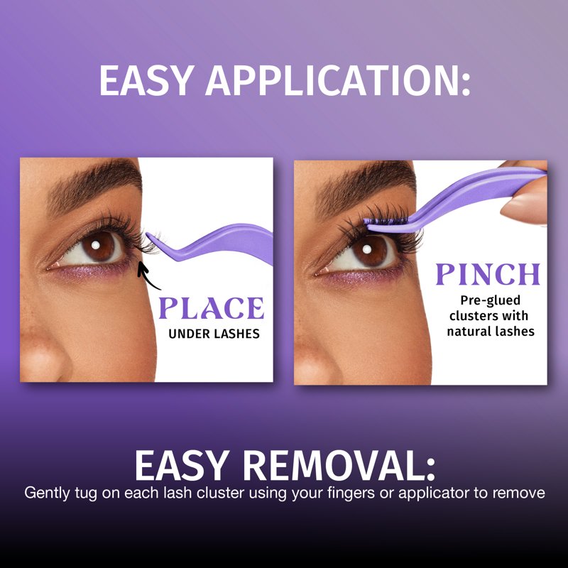 Pre-Glued Underlash Extensions Kit - Wispie Faux Mink Lash Clusters