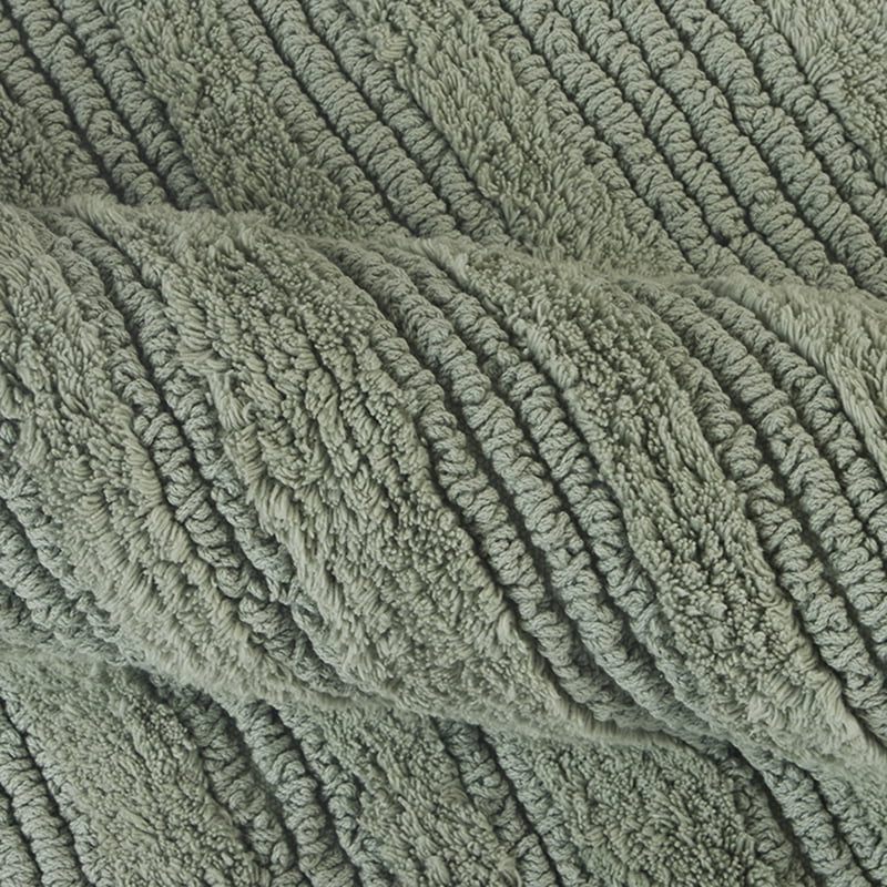 Reversible Cotton Bath Rug Set - Soft Green, 2-Piece, 17x24 & 20x30 Inches - Green River