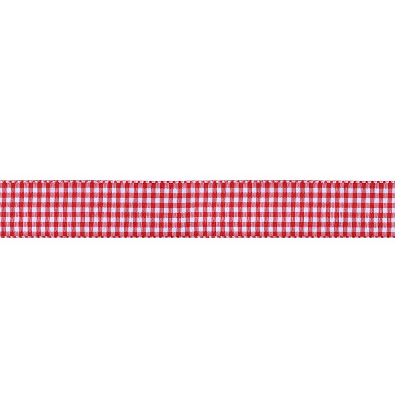 Red Gingham Ribbon 1.5 Inch Wide, 3 Yards for Crafts & Decorations