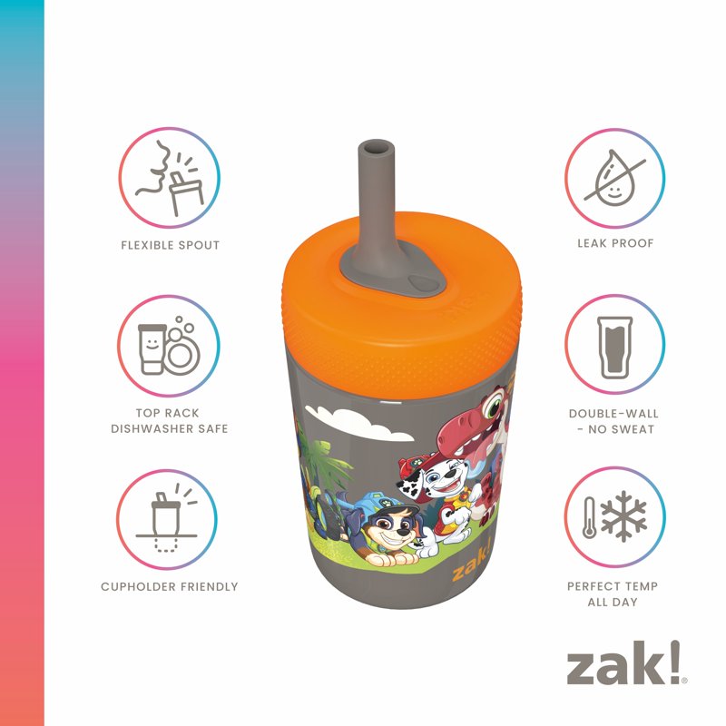Spill-Proof Stainless Steel Kids Tumbler - Gray - 9.5oz