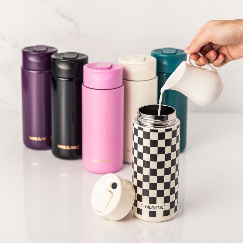 22 oz Stainless Steel Coffee Tumbler - Black Gloss